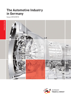The Automotive Industry in Germany