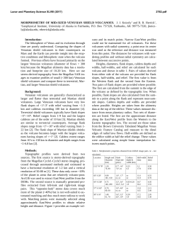 MORPHOMETRY OF MID-SIZED VENUSIAN SHIELD VOLCANOES