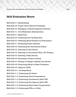 Skill Evaluation Sheets