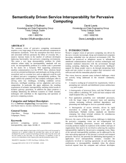Semantically Driven Service Interoperability for Pervasive Computing