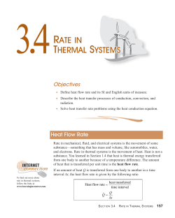 3.4 Rate in Thermal Systems