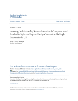 Assessing the Relationship Between Intercultural