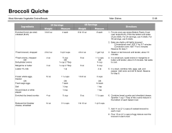 D-08: Broccoli Quiche