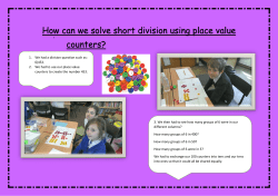 How can we solve short division using place value counters?