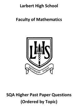 Higher Past Papers by topic