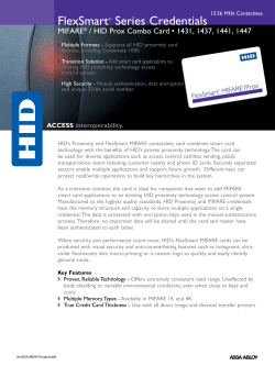 FlexSmart MIFARE HID Prox Combo Card Datasheet