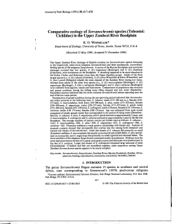 Comparative ecology of Serranochromis species (Teleostei: Cichlidae)