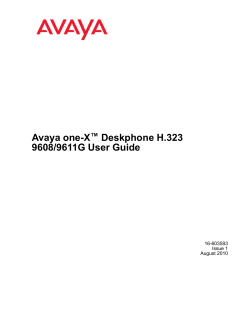 Avaya one-X&trade; Deskphone H.323 9608/9611G User