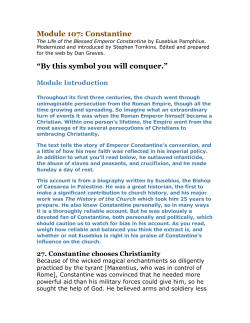 Module 107: Constantine - Christian History Institute
