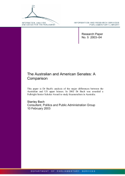 The Australian and American Senates: A Comparison