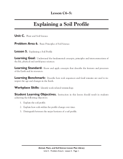 Explaining a Soil Profile