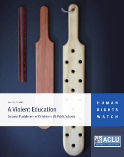 A Violent Education - Human Rights Watch