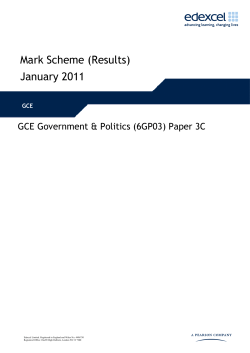 Mark scheme - Unit 3C (6GP03) - January 2011