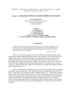 geologic effects and records of tsunamis