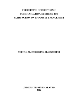 the effects of electronic communication, eustress, job