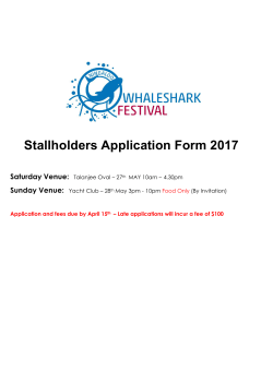 Stallholders Application Form 2017