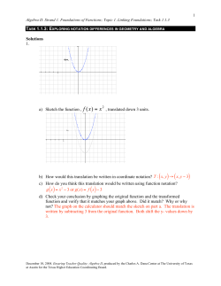 Exploring Notation Differences in Geometry and Algebra
