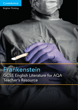 Frankenstein - Cambridge University Press