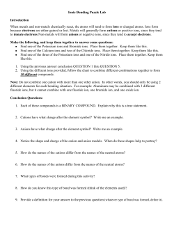 Ionic Bonding Model Cards
