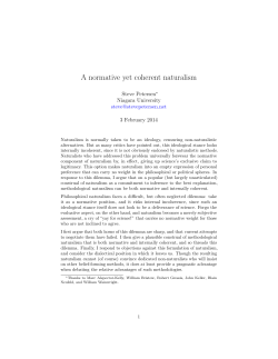 A normative yet coherent naturalism