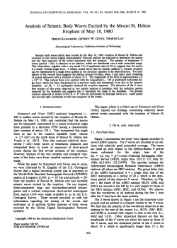 Analysis of seismic body waves excited by the Mount St. Helens