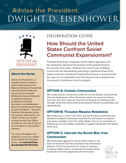 Advise the President Dwight D Eisenhower Deliberation Guide