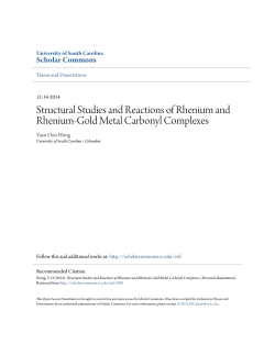 Structural Studies and Reactions of Rhenium and Rhenium