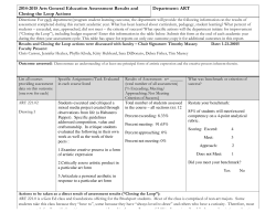 2014-2015 Arts General Education Assessment Results and Closing
