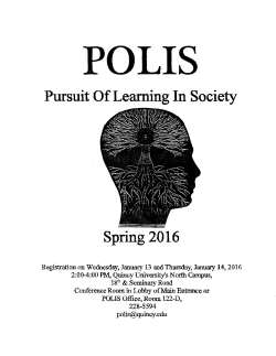 Pursuit Of Learning In Society Spring 2016