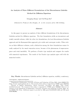 An Analysis of Three Different Formulations of the