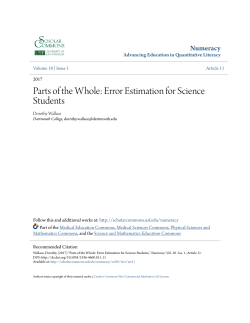 Parts of the Whole: Error Estimation for Science Students