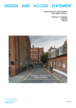 design and access statement - Royal Borough of Kensington and