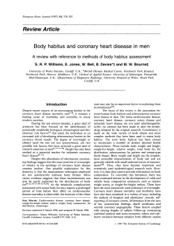 Body habitus and coronary heart disease in menA review with