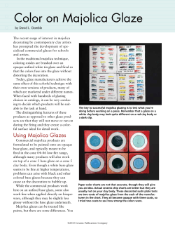 Color on Majolica Glaze