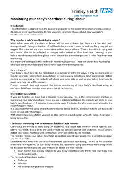 Monitoring your baby`s heartbeat during labour