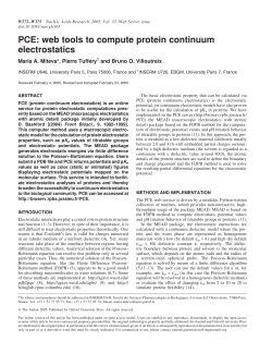 PCE: web tools to compute protein continuum