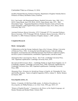 Curriculum Vitae - Researchers @ Brown