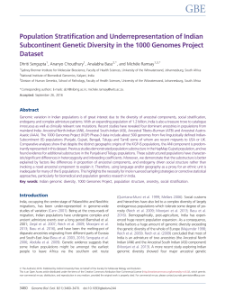 Population Stratification and Underrepresentation of Indian