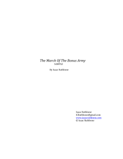 The March Of The Bonus Army