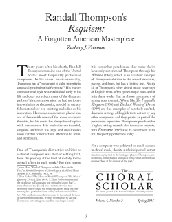 Randall Thompson`s Requiem: - National Collegiate Choral