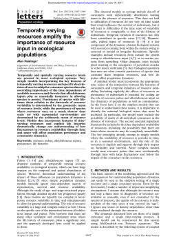 Temporally varying resources amplify the importance of resource