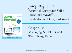 Using a Table to Manage Data