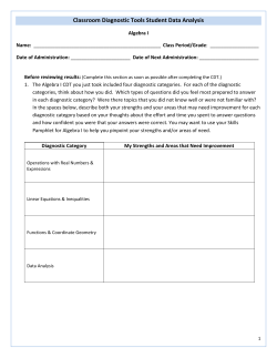 Classroom Diagnostic Tools Student Data Analysis
