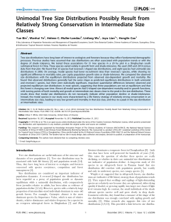 Unimodal Tree Size Distributions Possibly Result from Relatively