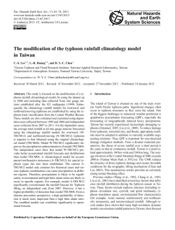 The modification of the typhoon rainfall climatology model