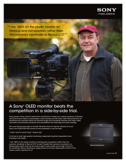 A Sony&reg; OLED monitor beats the competition in a side