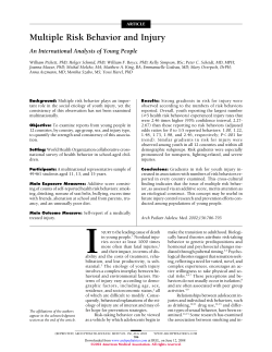 Multiple Risk Behavior and Injury