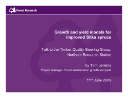 Growth and yield models for improved Sitka spruce
