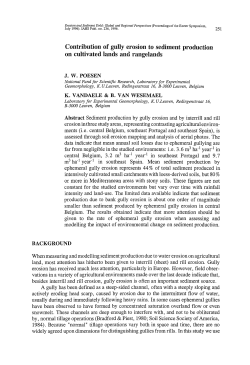 Contribution of gully erosion to sediment production