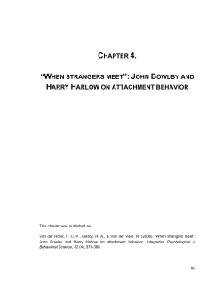 chapter 4. &ldquo;when strangers meet&rdquo;: john bowlby and harry harlow on
